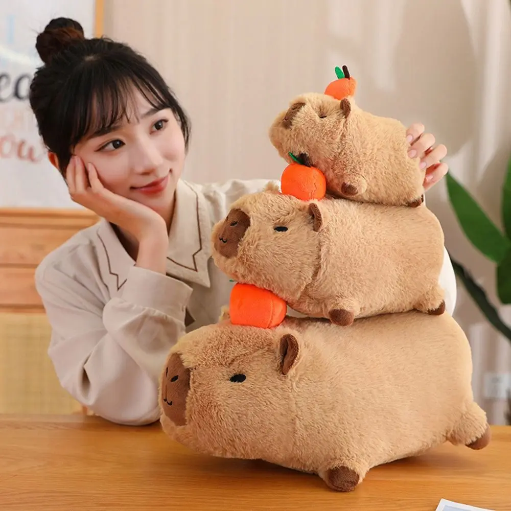 Funny Soft Capybara Plush Toy Blow Bubbles Cartoon Capybara Plushies Doll Fluffy Simulation Capybara Kids Gift