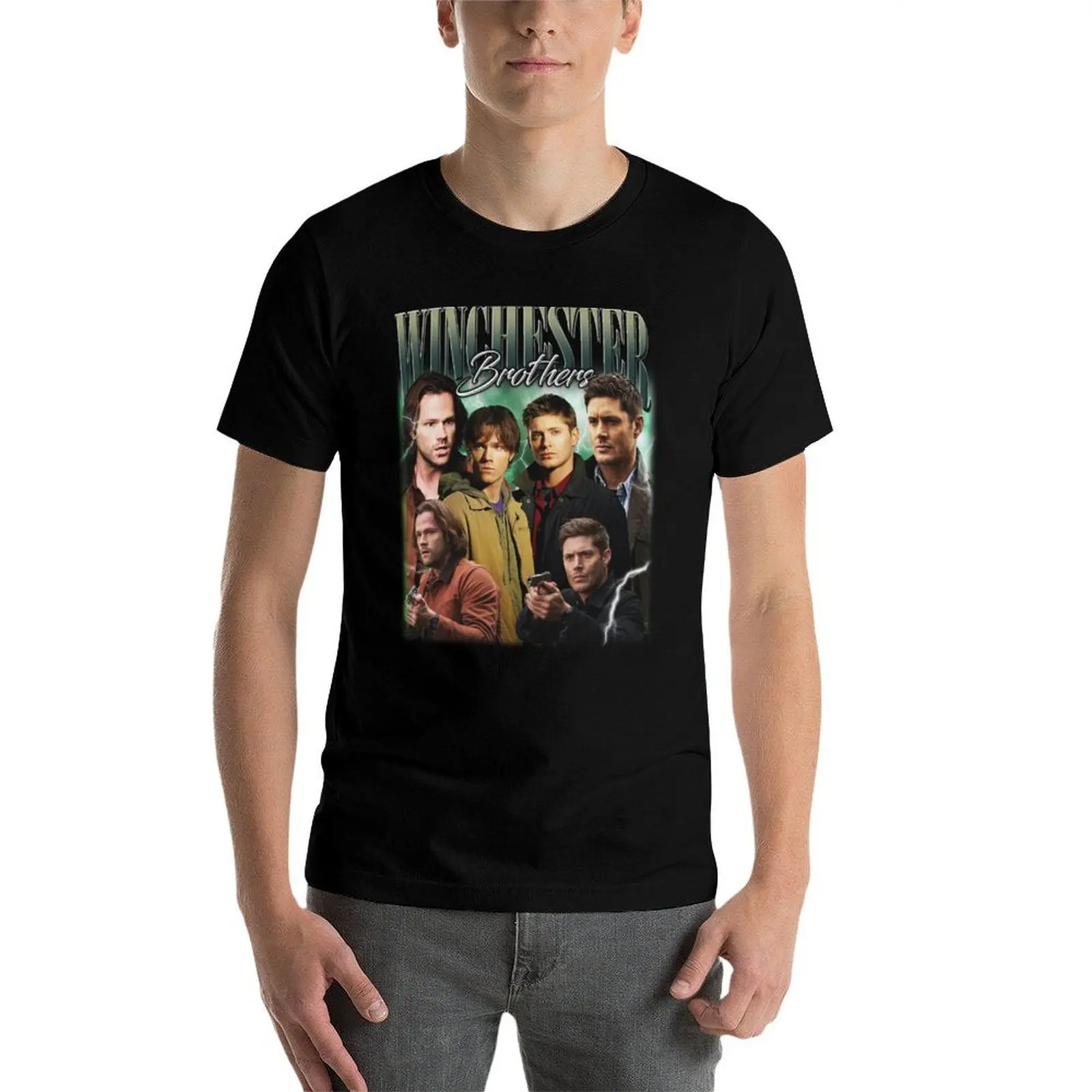 

Winchester Brothers Sam & Dean Supernatural Movies Cover Fan Art T-Shirt t shirt personalised T-Shirt
