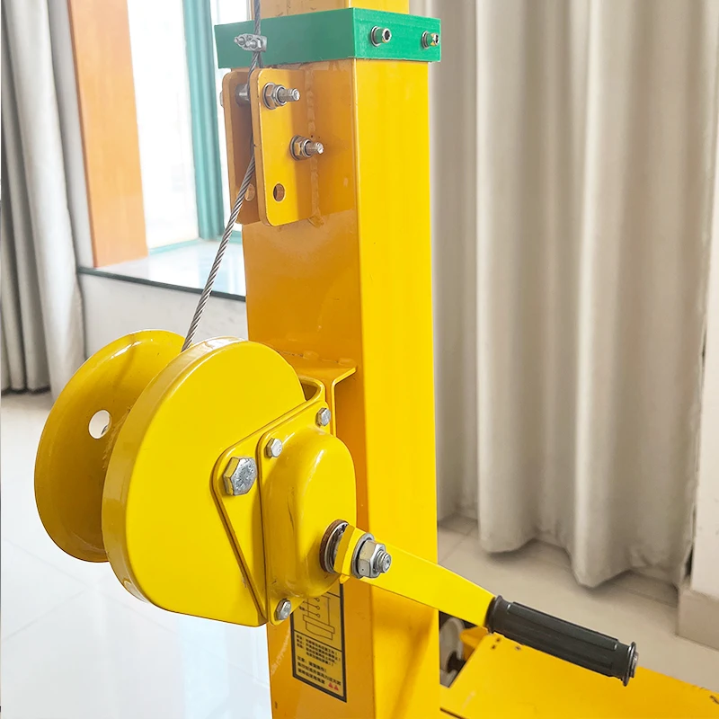 Hand lift monitoring pole custom manual telescopic mechanical winch lifting mast 3/4/5/6/7/8/9m