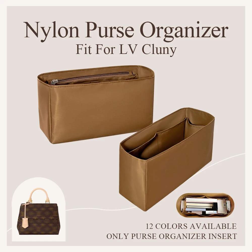 

Nylon Purse Organizer Insert Fit for LV Cluny Mini/BB Liner Bag Organizer Coffee Organizer Storage Insert With Multiple Pockets