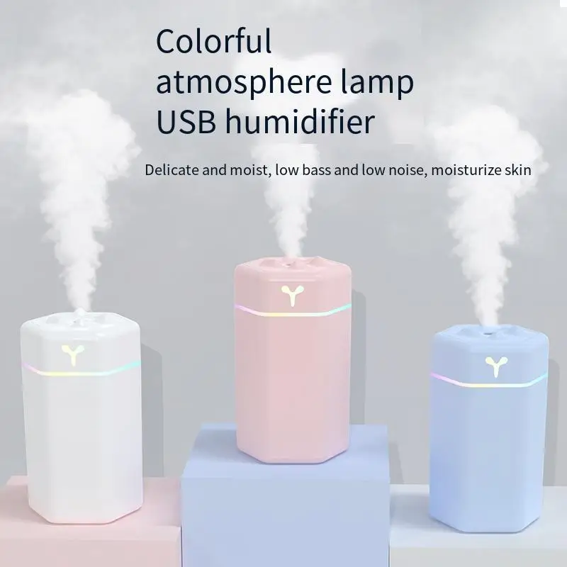 

New colorful lights portable home atomizer office desktop car USB humidifier