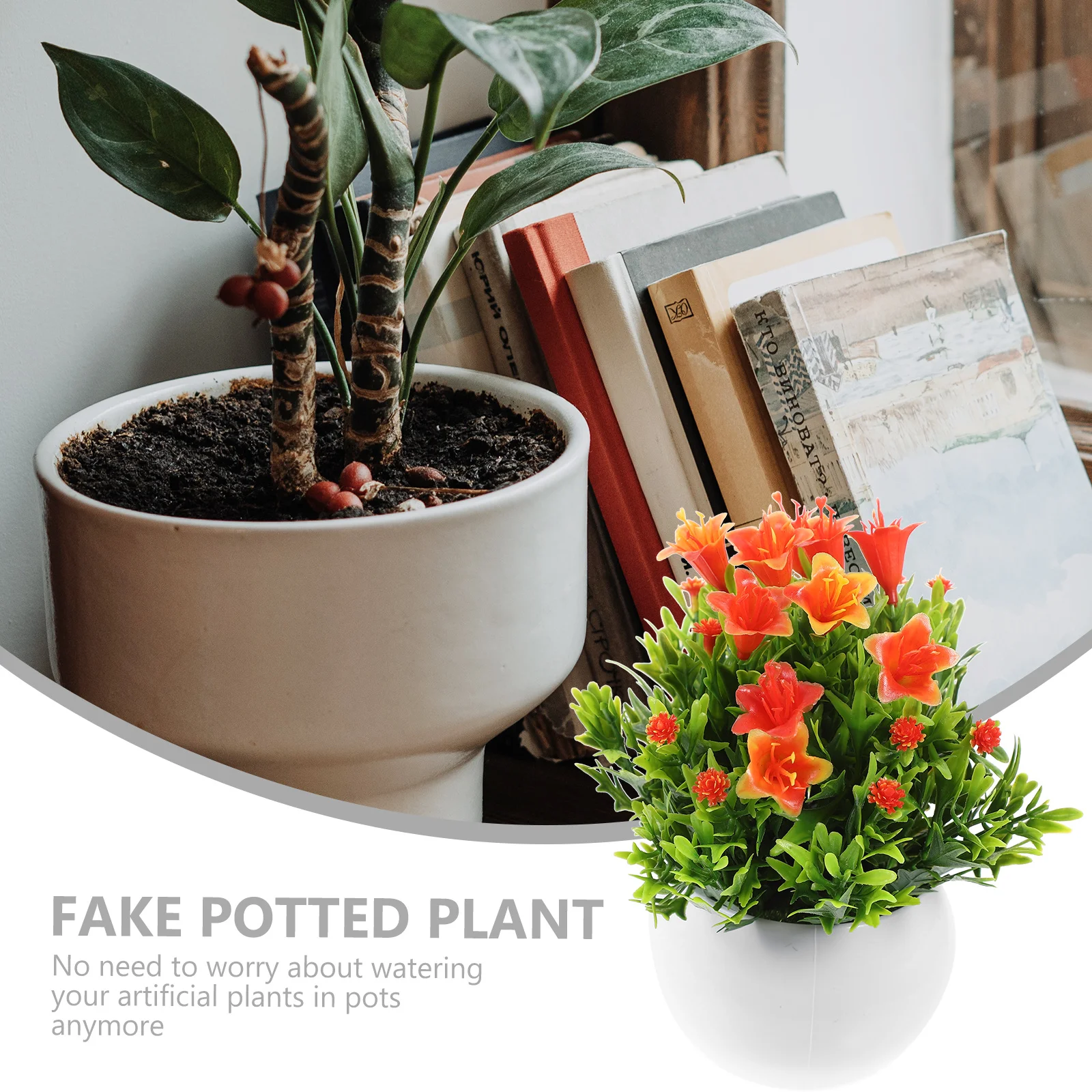 

Artificial Potted Plant Fake Plants Decor For Home Office Desk Table Top Indoor Garden Faux Plant In Pot Decoration
