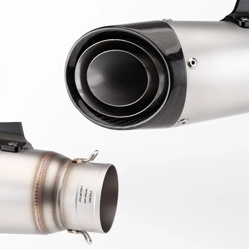 2021-2024 Trident for Tiger 660 Complete Motorcycle Exhaust System Three-Layer Carbon Muffler Front Connection Pipe New