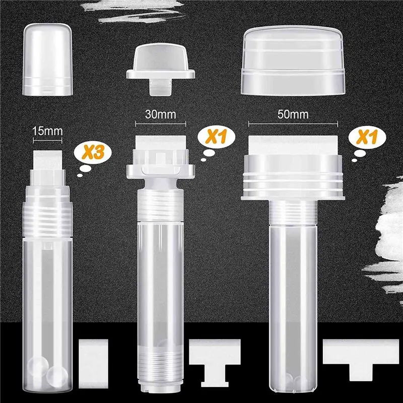 FTGT-5 Pack Graffiti Markers Refillable Paint Markers Touch Up Paint Pen for with 5 Replacement Tips (50 mm, 30 mm, 15 mm)