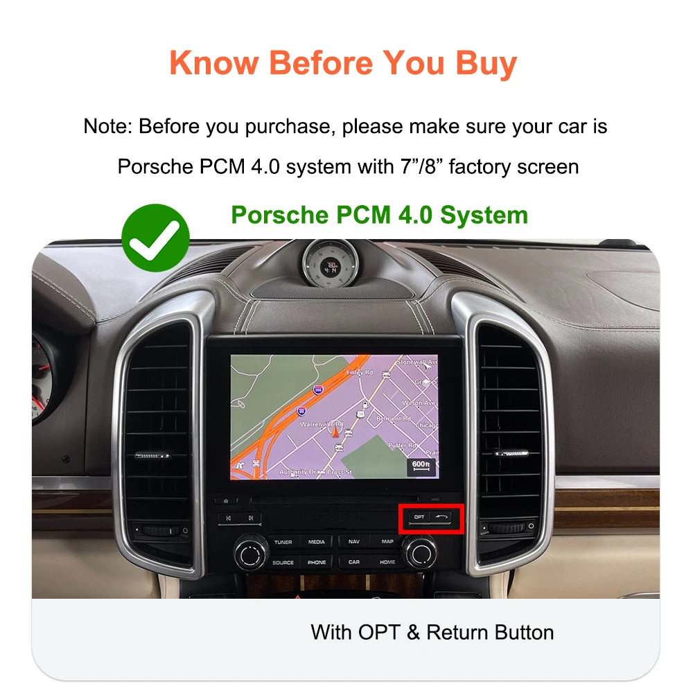 Bonroad OEM-Bildschirm-Upgrade-Modul für Porsche Cayenne Cayman Panamera PCM 4.0 2017-2018 Wireless Carplay Android Auto Interface – Detail 3