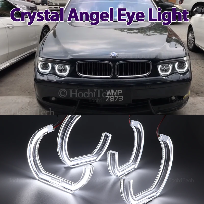 M Style Horseshoe White Angel Eyes Rings Led Car Headlight DRL Daytime Running Light for BMW E38 E39 E60 E53 E46 E90 E91 E92 E93