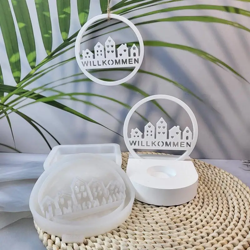 2024 Новый дом, силиконовая форма для свечей, 3D узор, мыло, гипсовая смола, гипс, литейная форма, сделай сам, инструмент для выпечки шоколадного торта