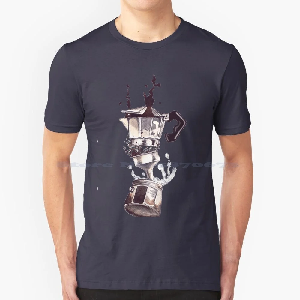 If All Else Fails , Coffee! T Shirt 100% Cotton Tee Coffee Moka Italian Drink Splash Foodie Fall Brown Espresso