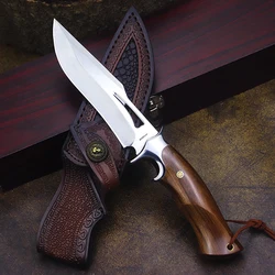 USA WPKOPYA M390 Integrated steel outdoor knife Mountain camping self-defense tactical Straight knife portable sharp fruit knife
