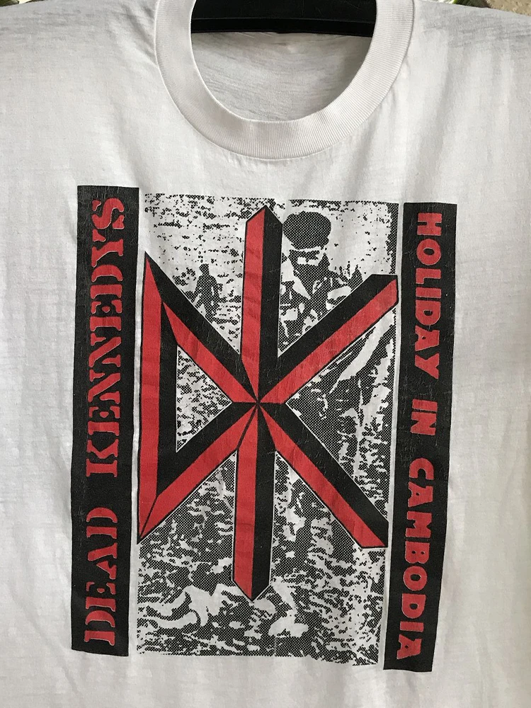 Dead Kennedys Band High Street Vibe Vintage Cotton Short Sleeve T-Shirt Men's Loose Fit Printed Youthful Summer Casual Tee