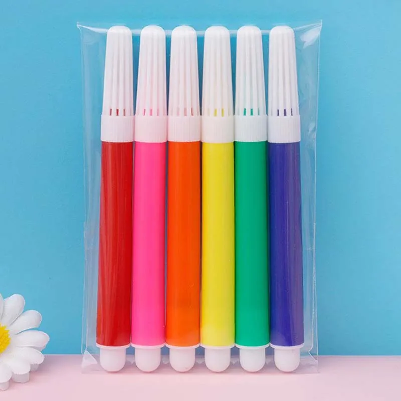 

1~5pack Mini Watercolor Pens 6-Color Drawing Marker Suitable for Non-woven Graffiti Bag Painting Art Stationery Accessories TMZ