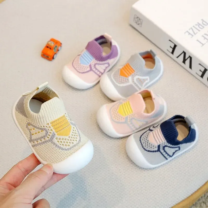 Baby Walking Shoes Soft Bottom Non-slip Baby Shoes Spring and Autumn A Stirrup 1-3 Years Old Children\'s Shoes and Socks