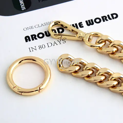 1/4/7PCS 60-100-120cm 14mm Gold Metal Aluminum Bag Chain For Workshop Studio Shoulder Handbag Purse Detachable Strap Accessories