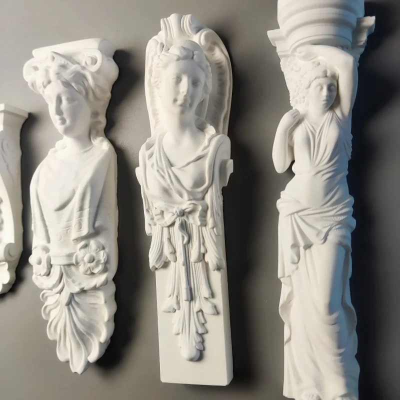 Roman Column Art Gypsum Portrait Sketch Statue Ornaments Plaster Figure Desktop Decor Modern Decoration Living Room Home Luxury