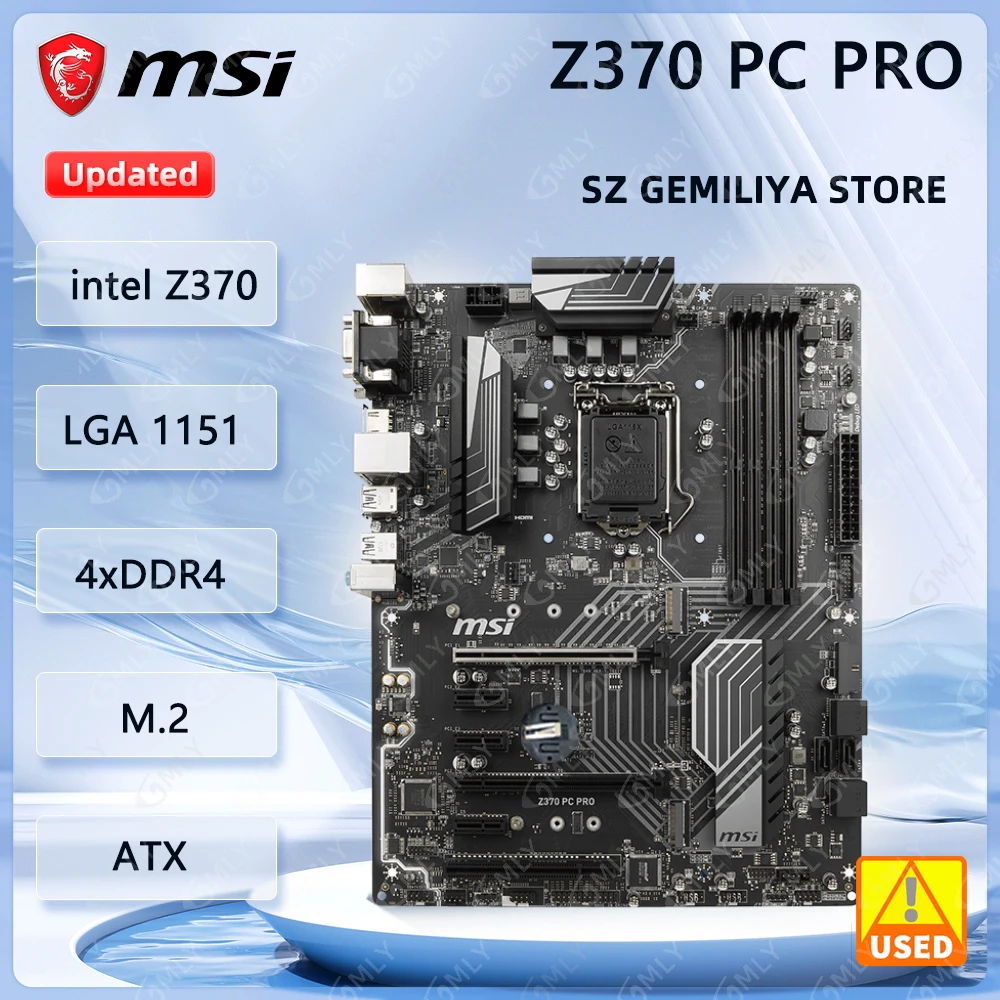 

MSI Z370 PC PRO Motherboard LGA 1151 Intel Z370 DDR4 64GB M.2 ATX support i7-9700 i5-9500 i5-9400 i3-9100 i3-8100 cpu