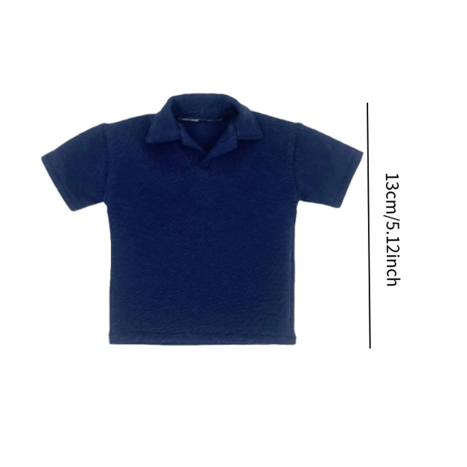 

1/6 Scale Male Lapel T Shirt Easy to Use Dress up Costume Accessory Miniature Clothing for 12in Doll Model Male Action Figures