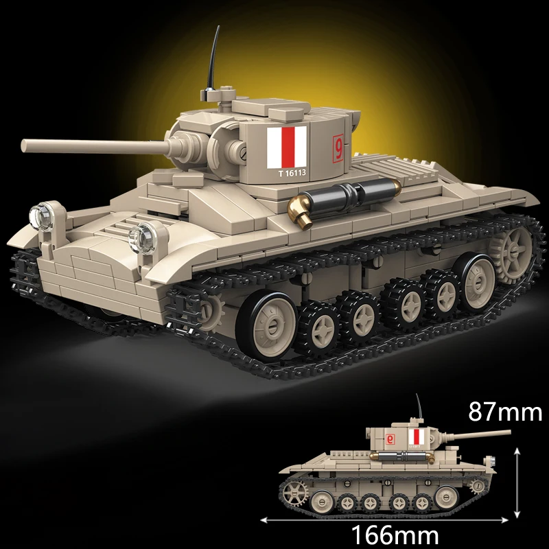 469 шт. 1:35 пехотный танк MK III Valentine.I строительные блоки времен Второй мировой войны классический военный автомобиль кирпичи игрушки для детей и взрослых подарки