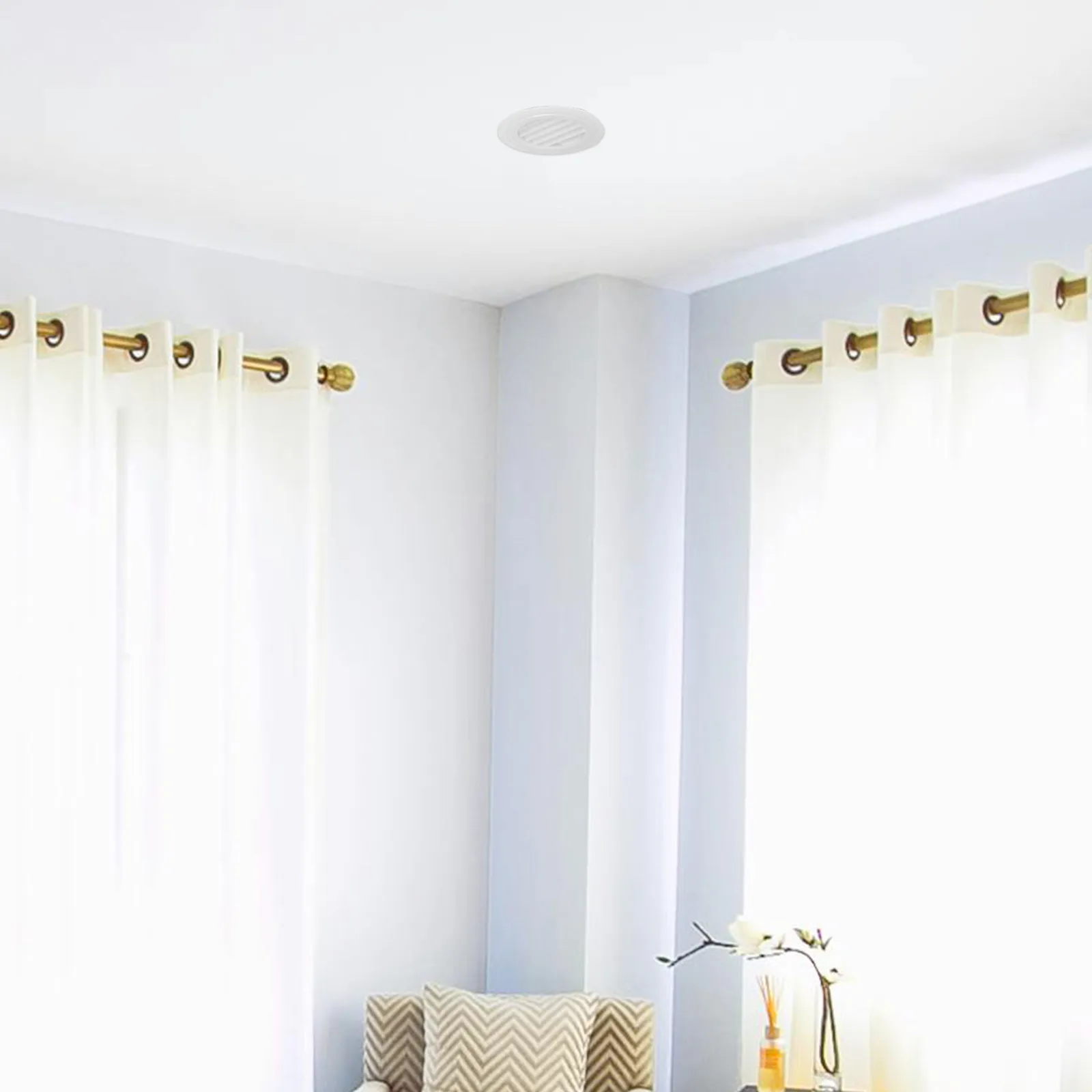 

Высокоэффективная круглая вентиляционная решетка 100 мм с защитой от насекомых для ванной, кухни, стен, подвесных потолков, систем ОВКВ, для чистых помещений