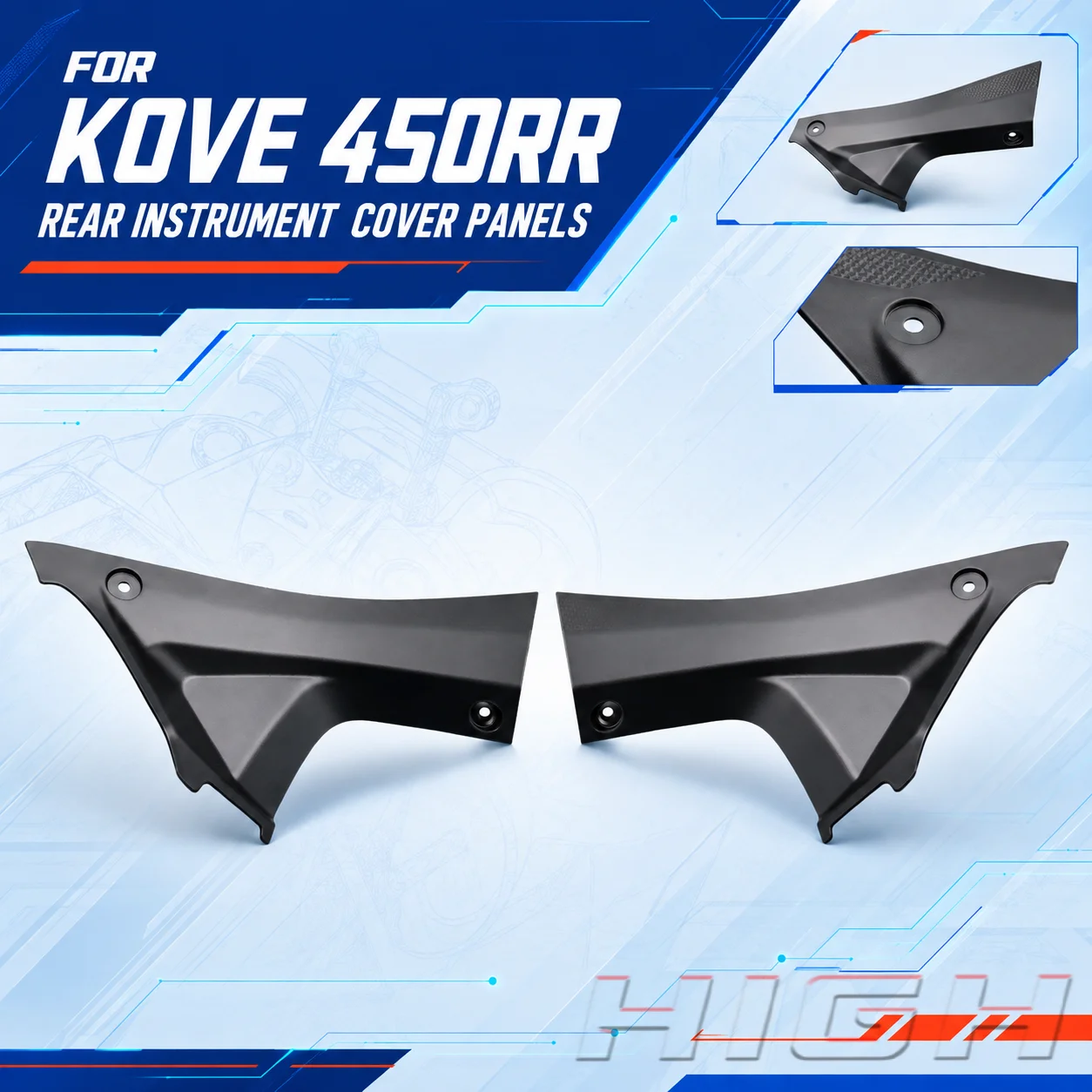 FIT FOR KOVE 450RR Modified Dashboard Instrument Rear Housing Cover Modification Parts