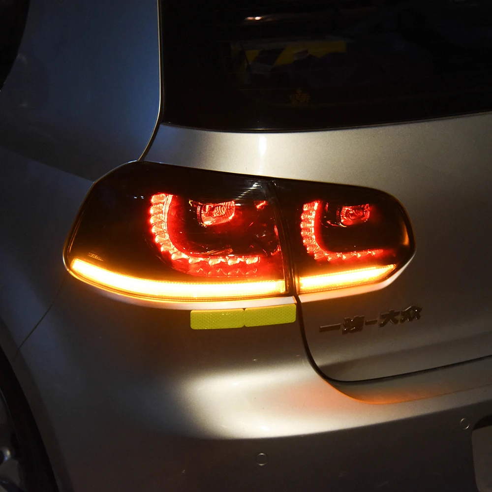 Lampade posteriori per auto per VW Golf 6 MK6 R20 2010 2011 2012 Gruppo fanale posteriore a LED di alta qualità Segnale lampeggiante Accessori per luci per auto