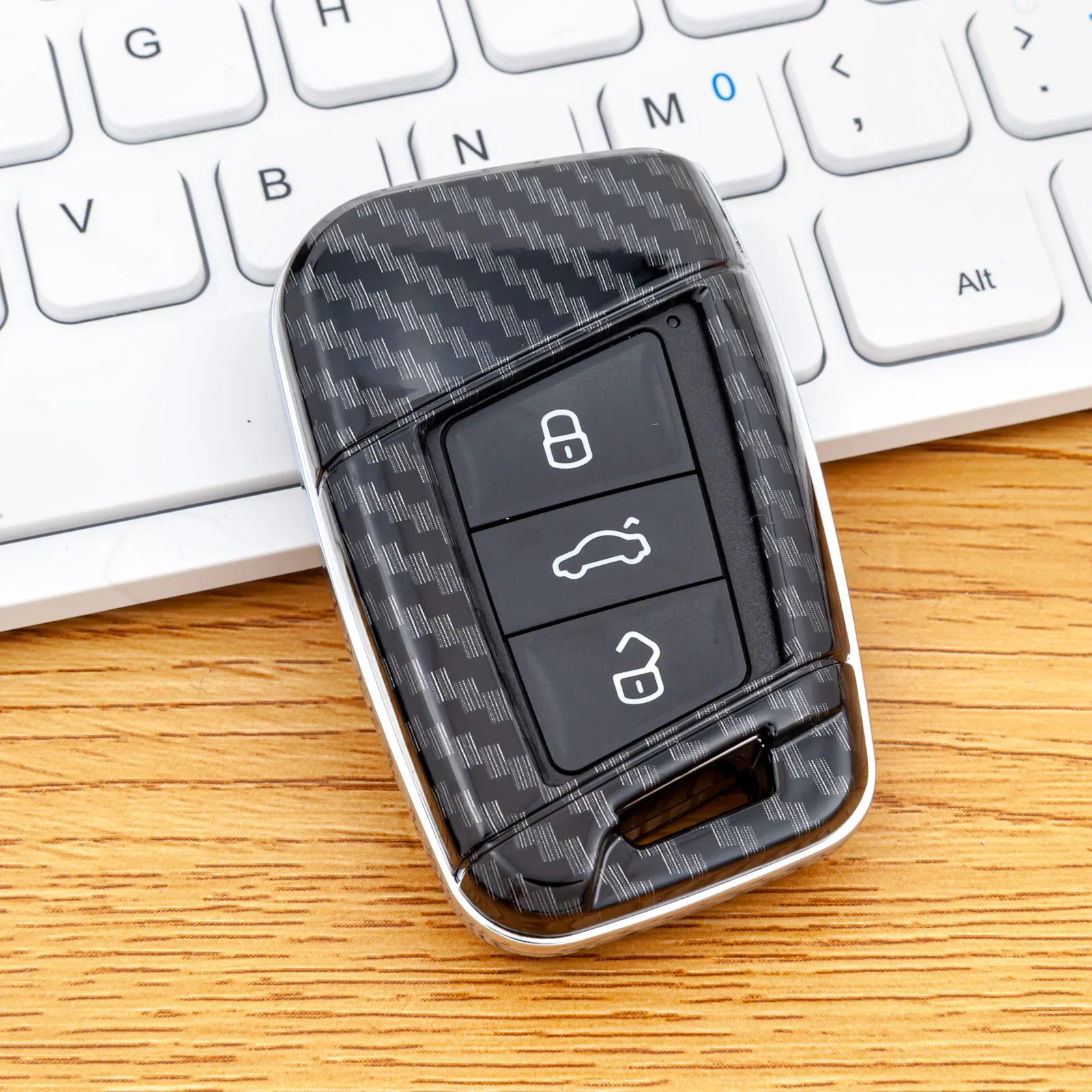 

ABS Plastic Carbon Fiber Car Smart Key Case Cover Accesorios For 2015-2023 VW Arteon Atlas Cross Sport Passat Jetta GLI