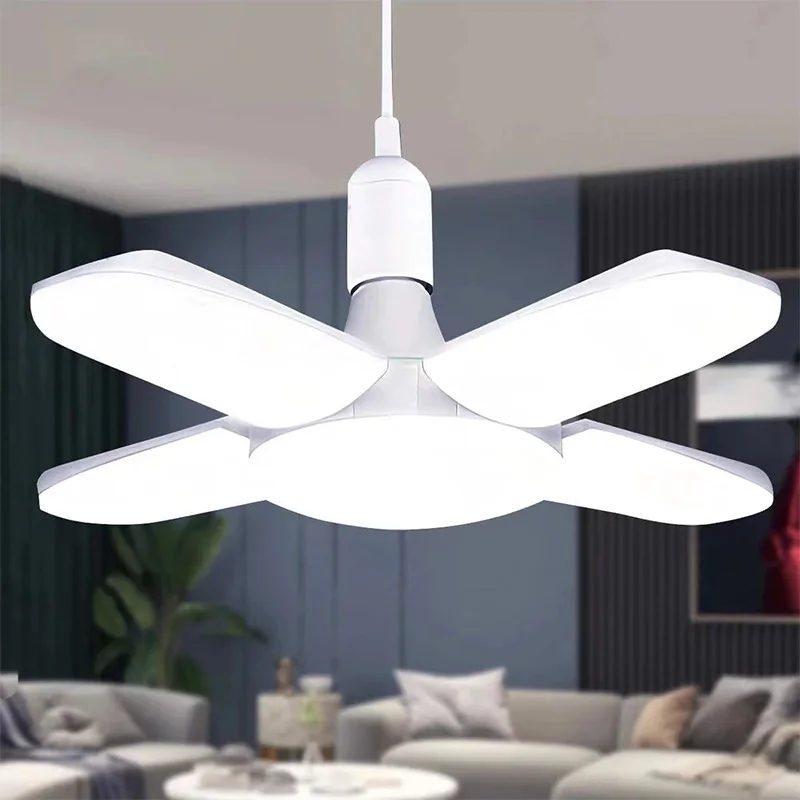 

Nice LED Ceiling Light Bright Industrial Lighting Deformable Foldable 85-265V E26/27 Lamp Home Fan Blade Bulb For Garage Warehou