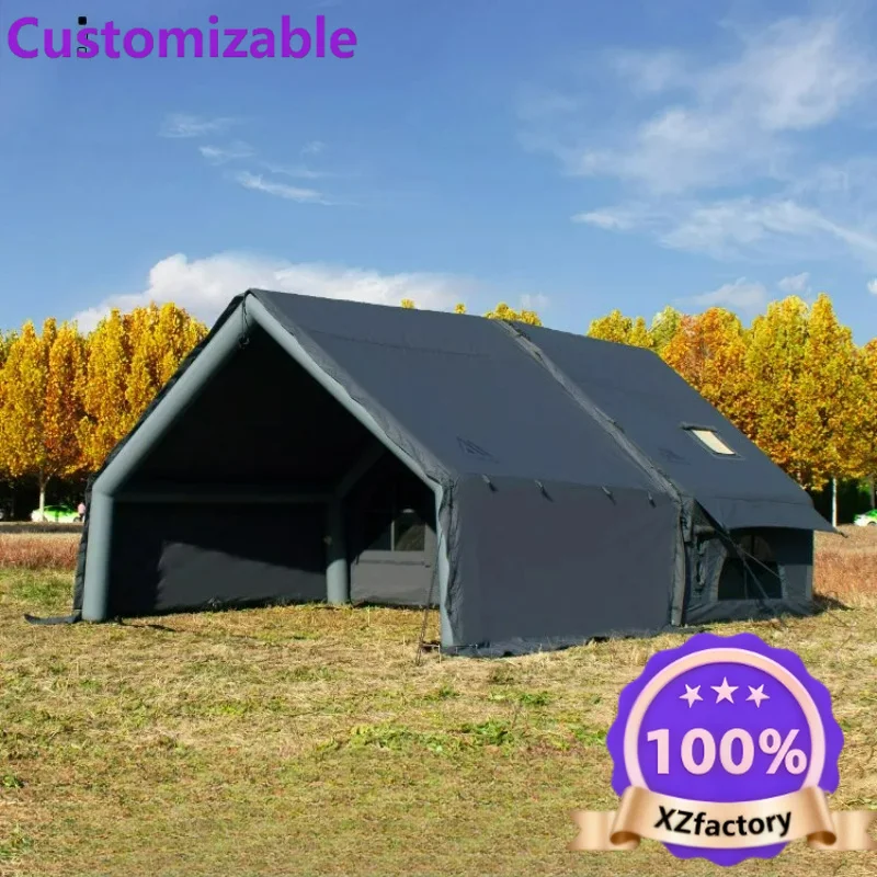 Factory Direct 2026 6.3 + 7.2 m2 cotton inflatable tent camping gray 6.3 flat outdoor fishing long ride