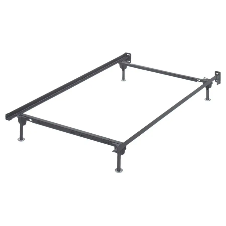 

Design by Ashley Adjustable Metal Bolt on Bed Base Frame with Protective Floor Glides, Twin Full, Black