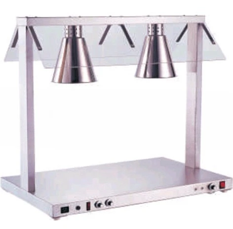 Stainless steel hotel three-head food insulation lamp, electric heating buffet food insulation lamp