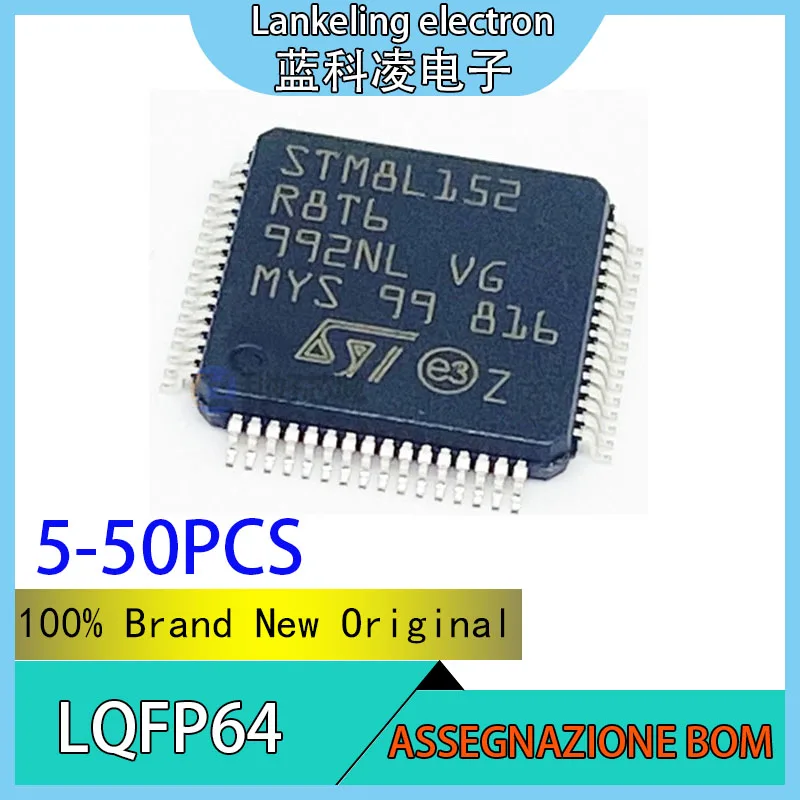 (5-50piece)STM8L152R8T6 STM STM8L STM8L152 STM8L152R8 STM8L152R8T 100% Brand New Original MCU LQFP-64 Chip IC