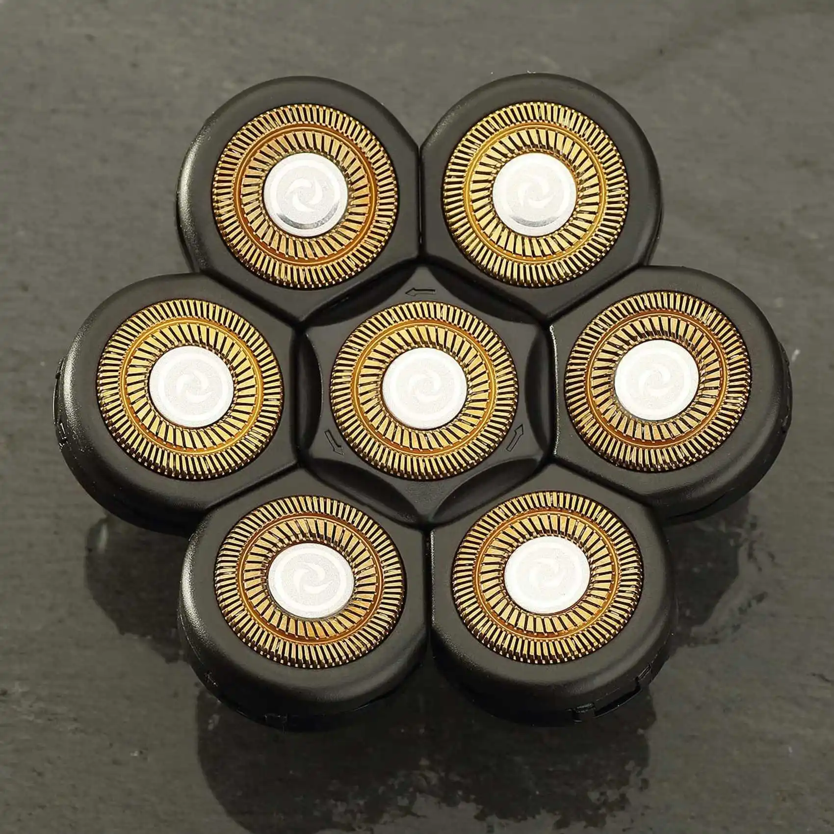 A14G-7D เครื่องโกนหนวดไฟฟ้าหัวเปลี่ยน 7 หัวเครื่องโกนหนวดหัวล้านเครื่องโกนหนวดเครามีดโกนหนวดไฟฟ้าเครื่องโกนหนวดสําหรับชาย (สีปืน)