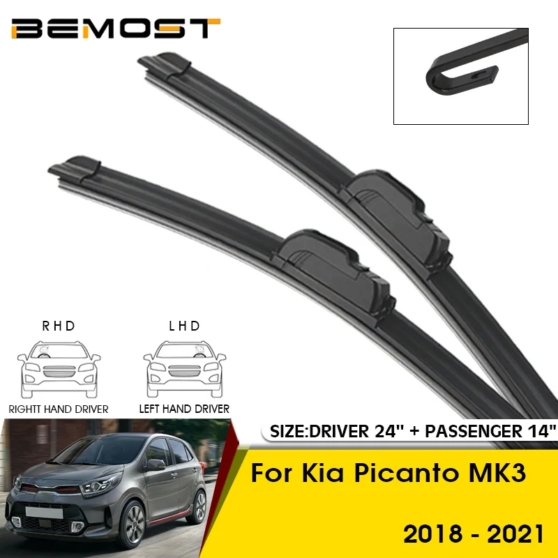 

Car Wiper Blades For Kia Picanto MK3 2018-2021 Windshield Windscreen Front Window Blades 24"+14" Car Accessories