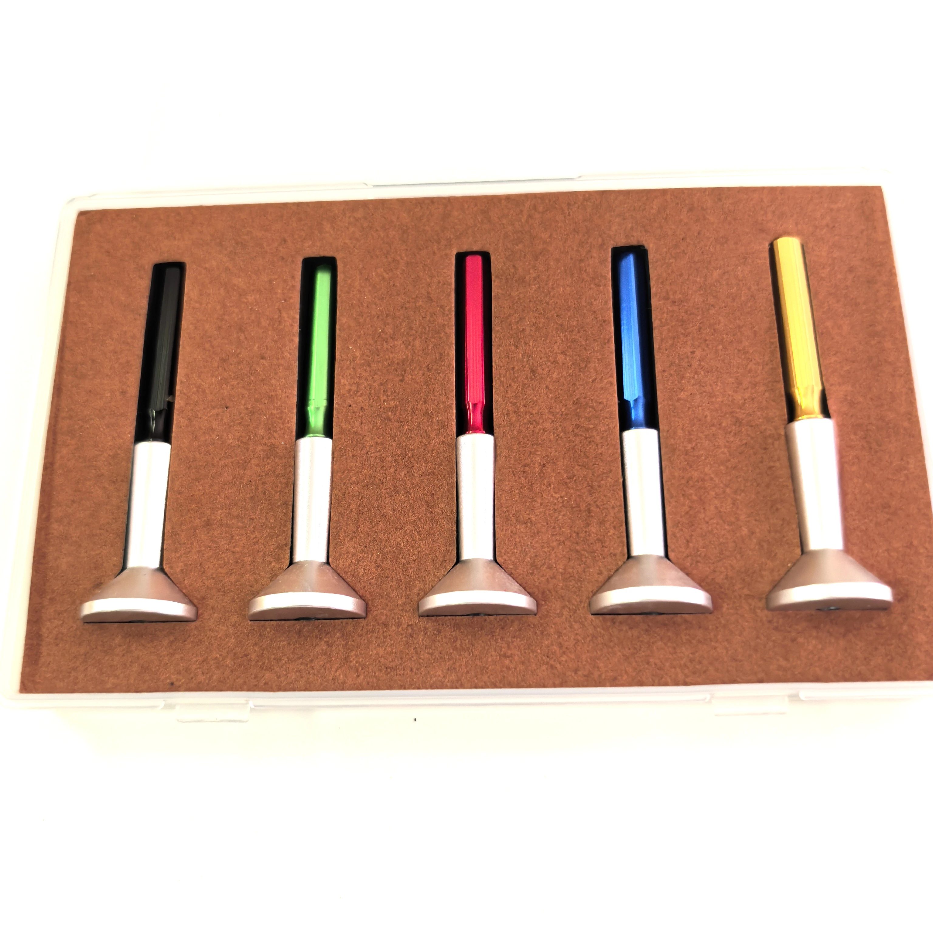 เครื่องมือซ่อมนาฬิกาคุณภาพสูง 5 ชิ้นชุดวัสดุอลูมิเนียมปากกาน้ํามันโลหะสําหรับช่างซ่อมนาฬิกาเพื่อรักษานาฬิกา