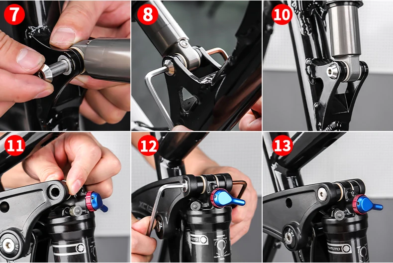 MTB Hintere Stoßdämpfer Buchse 22 24 25 30 32 44 50 52 54 68mm Fahrrad Hinterradaufhängung Stoßdämpfer DU Buchse Unterlegscheibe ID 8mm OD 12mm – Detail 10
