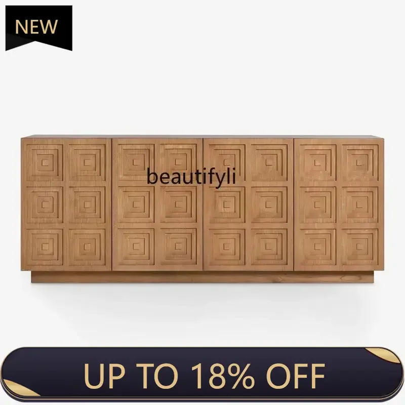 

P178 French Retro Style Sideboard Small Apartment Home TV Cabinet Designer Villa Storage Vintage Decorative Cabinet