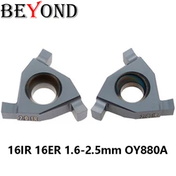 BEYOND 16IR 16ER 1.6 1.7 1.8 1.9 2.0mm 2.1 2.2 2.3 2.4 2.5mm Threading Shallow Grooving Carbide Insert Lathe Turning Tool OY880A