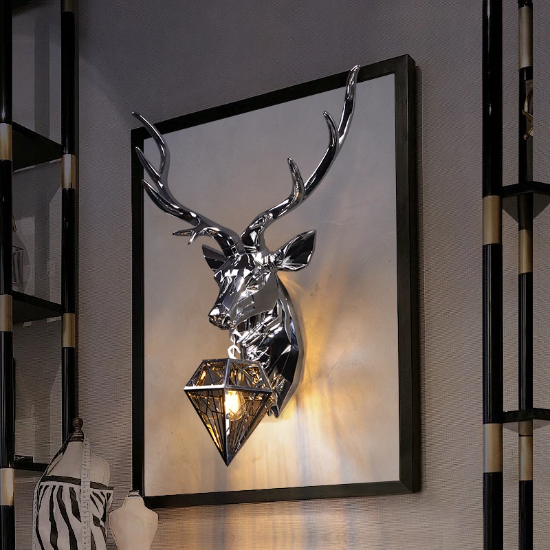 

Nordic Antler Wall Lamp luxury decoration lighting village silver gold Buckhorn wall light for Bedroom restaurant living room