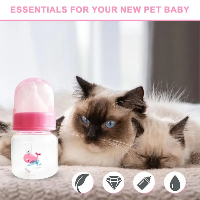 Puppy Bursing Bottles Kitten Bottles Milk Feeder Kitten Feeder Silicone Nipple Kitten Bottle Feeding Kit Milk Dispenser Pet