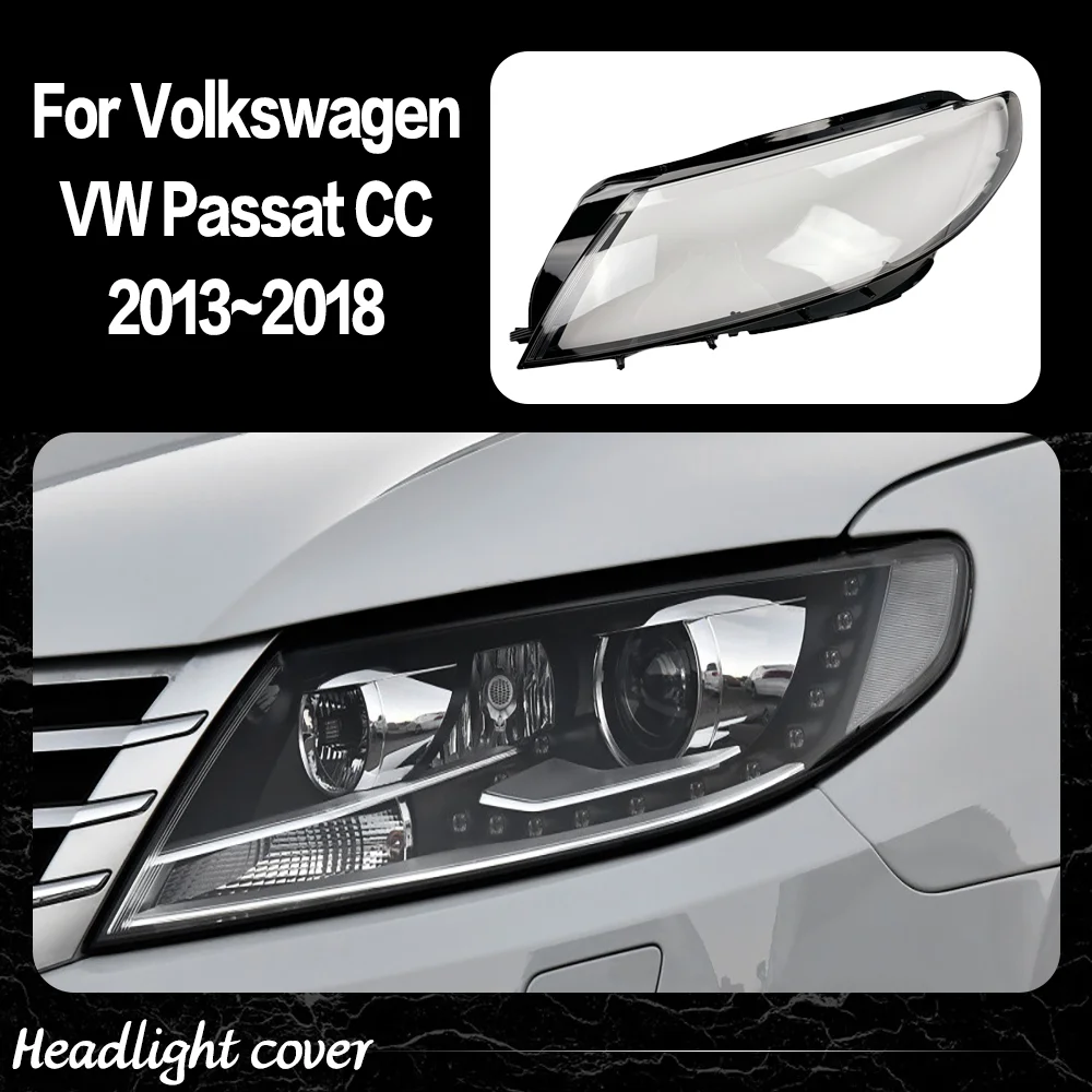 

Headlight Lens Shell For Volkswagen VW Passat CC 2013 2014 2015 2016 2017 2018 Transparent Headlamp Cover Plexiglass Lampshade