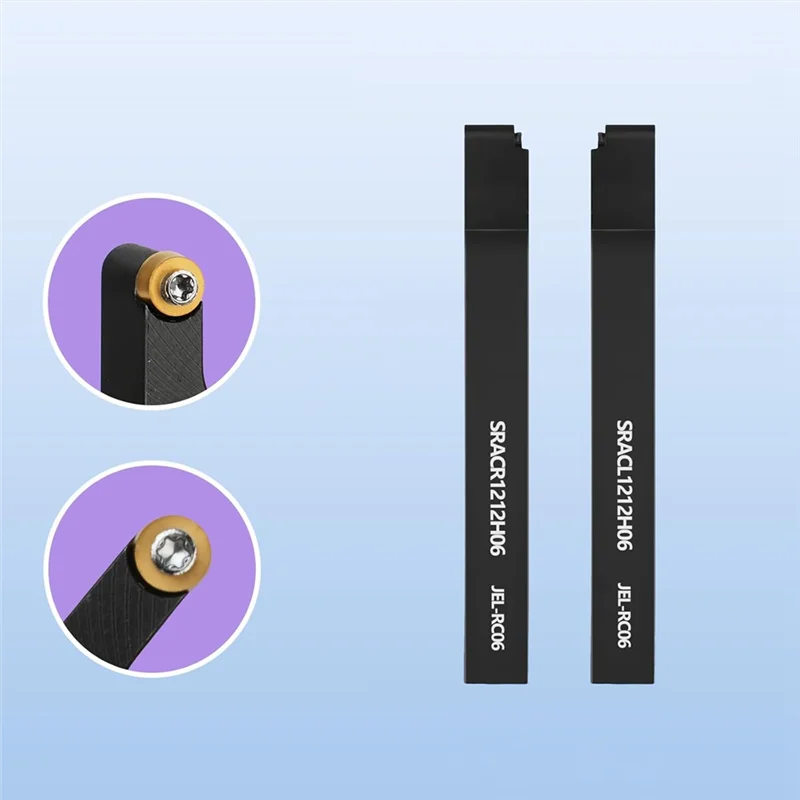 

ABFY-1/2 Inch SRACR/L1212H06 Lathe Holders Lathe Turning&Profiling Tool Holder,2 Tools Holder,10 RCMT0602 Milling Insert