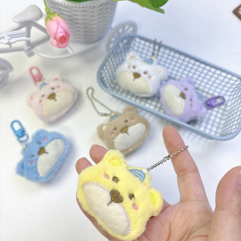 Cartoon Cute Little Chubby Bear Plush Doll Toy Pendant Keychain Backapck Hangings Decoration Gifts