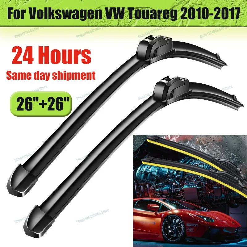 

Wiper Front Wiper Blades Set For VW Touareg 2010-2017 2011 2012 2013 2014 2015 2016 Windshield Windscreen Front Window 26"+26"