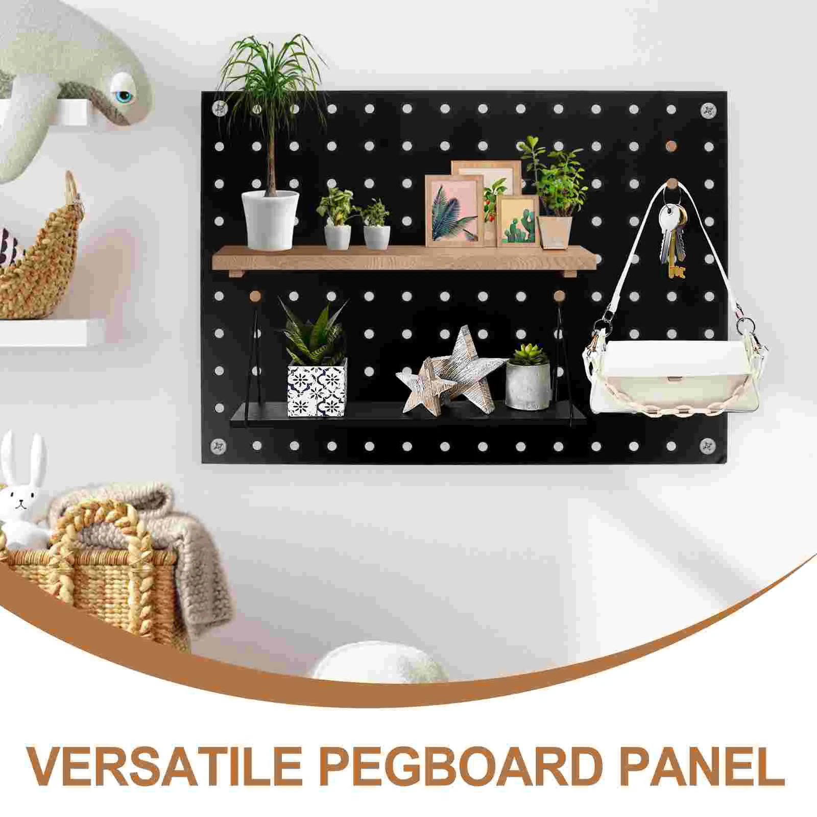 Metal Perforated Board Pegboard Organizer Garage Wall Organization Panel Tool Storage Iron