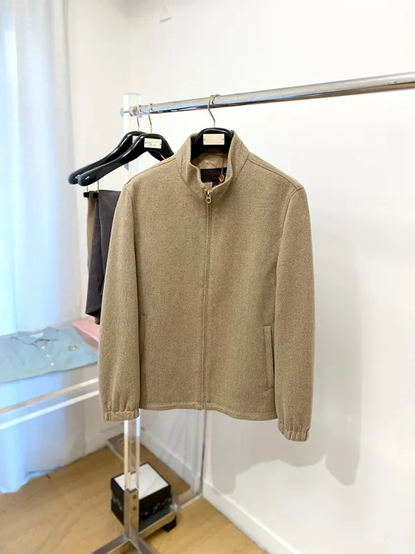 

LP Italian old money style 25aw stand-up collar 100% cashmere simple business casual jacket