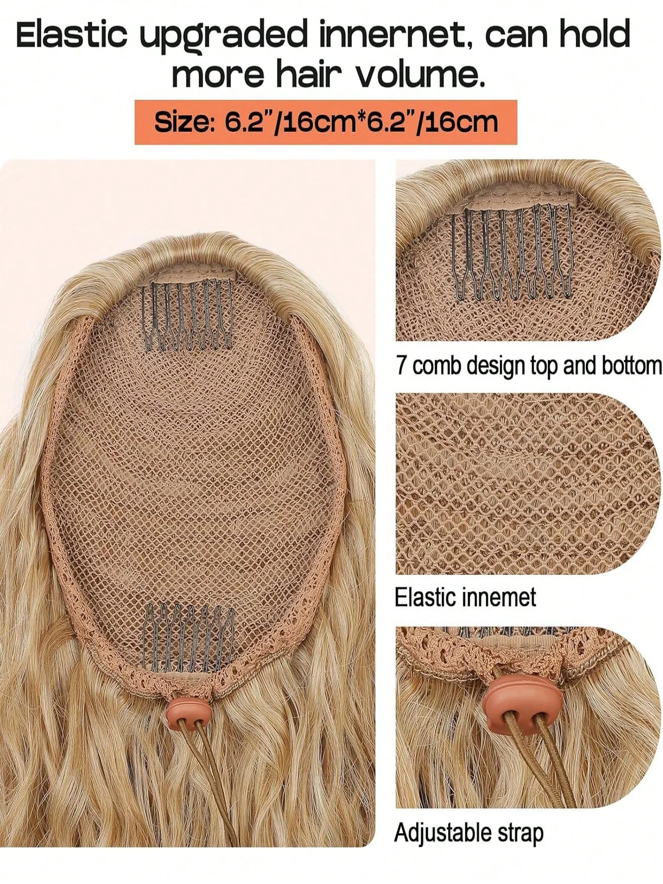 36 inch Ponytail Women's Drawstring Ponytail long Wavy Ponytail Synthetic Ponytail Daily use