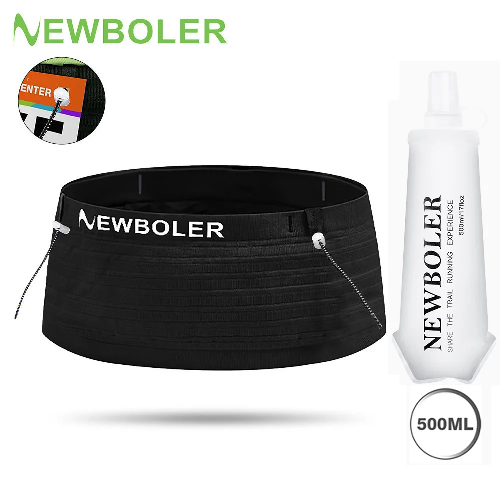 NEWBOLER Elastic Sports Waist Bag Pack Running Race Number Belt For Marathon Mountaineering Phone Bag Running Waist Bag