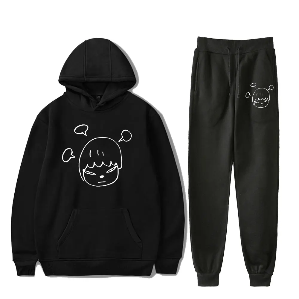 Yoshitomo Nara Dream Vintage 90s HOODIE Merch Hoodies Set Men Women Hoodies Pants Outerwear Two-Piece Suit PULLOVER 