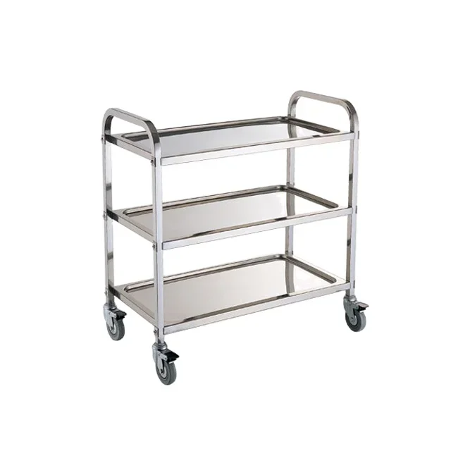 Hotel Restaurant  Stainless Steel Housekeeping/Kitchen Tool Trolley Cart