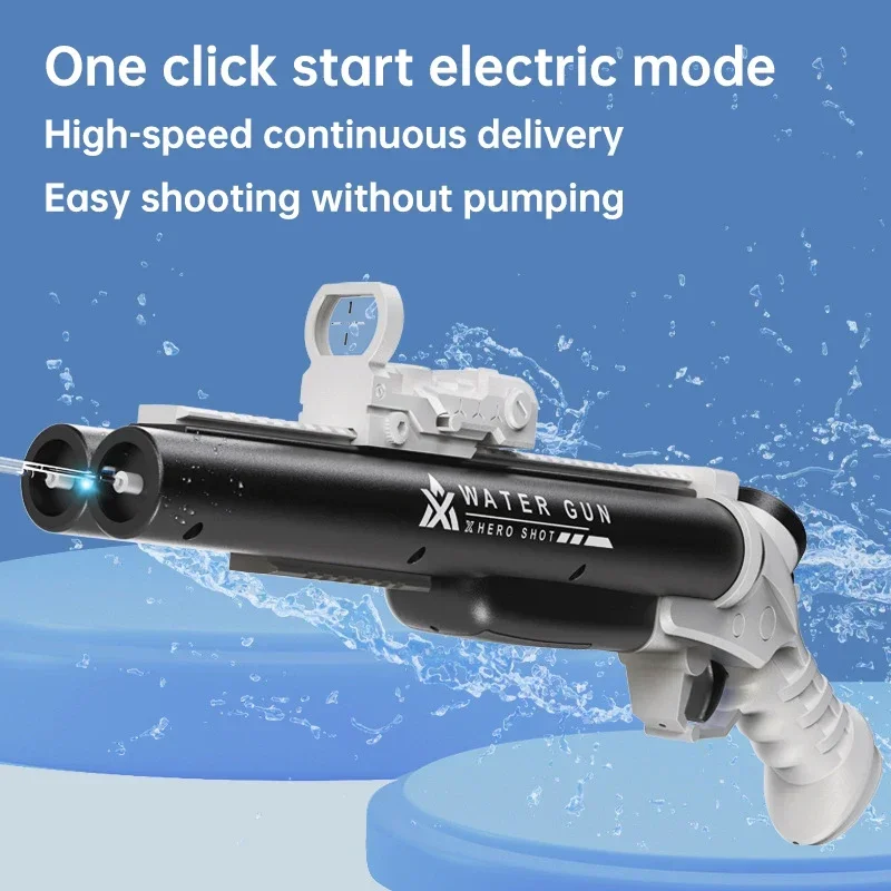 Electric Continuous Shooting Water Gun Toy Automatic Spray High Pressure Pistol Outdoor Pool Game Summer Toys for Kids Boy Gift