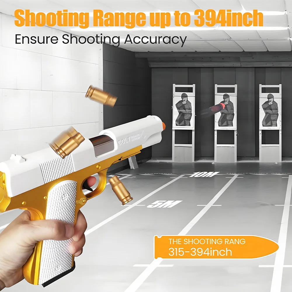 Pistolet Colt 1911, jouets avec balles souples, jeux de tir en mousse Blaster, modèle de jouet éducatif pour enfants